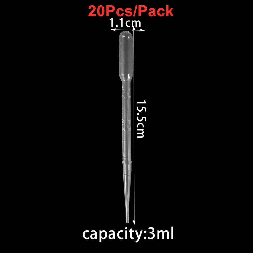 20-200Pcs Disposable Plastic Transfer Graduated Pipettes for DIY Jewelry Making Office Lab Experiment Supplies Silicone mold