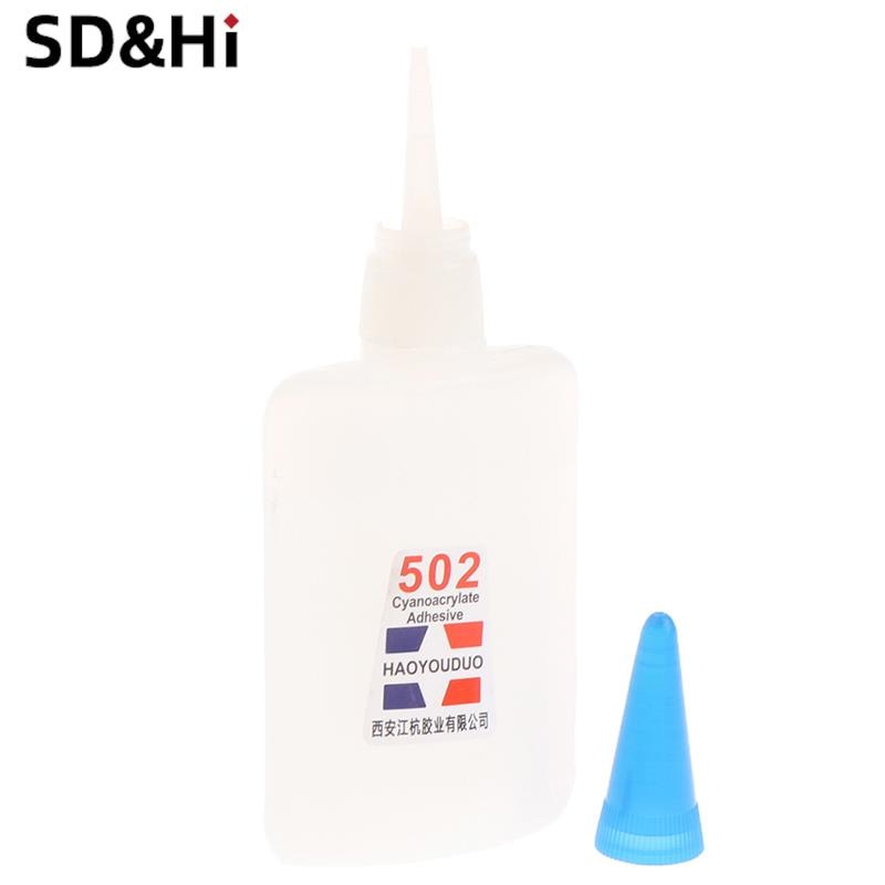 1pc 502 Super Glue Instant Quick Dry Cyanoacrylate Strong Adhesive Quick Bond Leather Rubber Metal Office Supplies Fast Glue