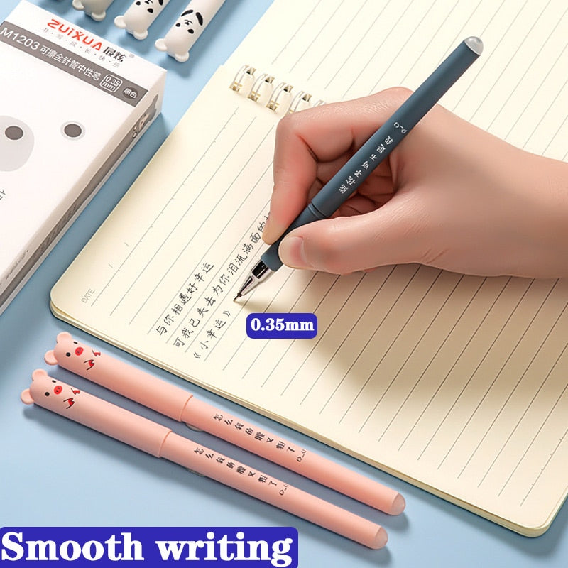 kawaii erasable pens gel pen cute gel pens school writing stationery for  noteboo