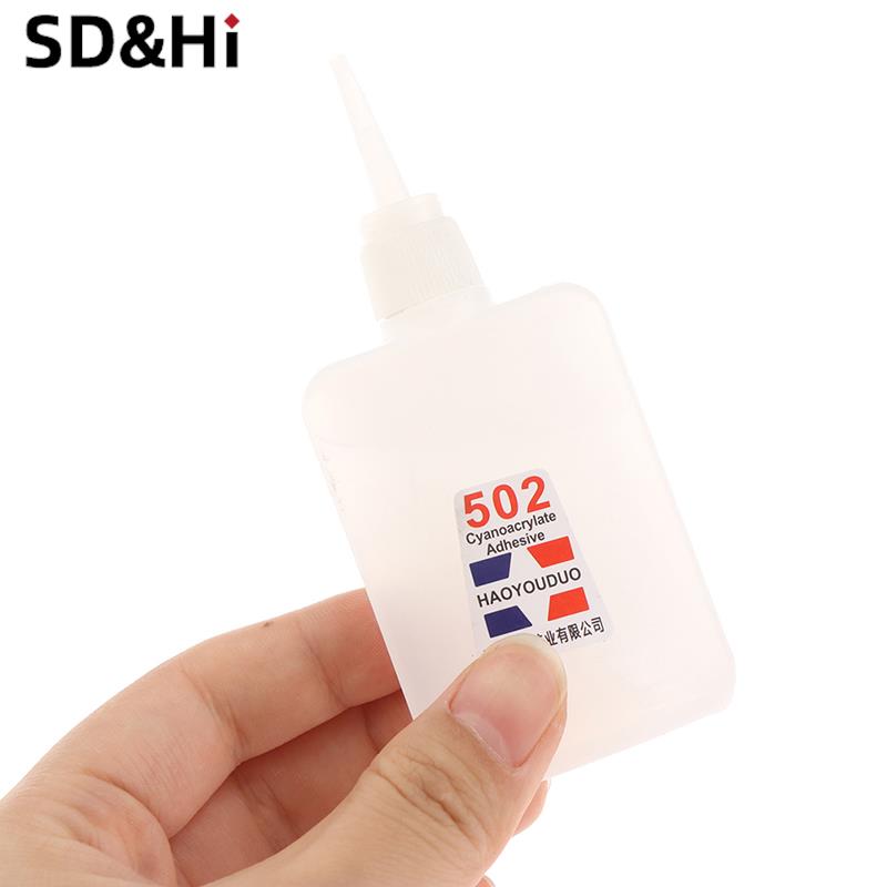 1pc 502 Super Glue Instant Quick Dry Cyanoacrylate Strong Adhesive Quick Bond Leather Rubber Metal Office Supplies Fast Glue